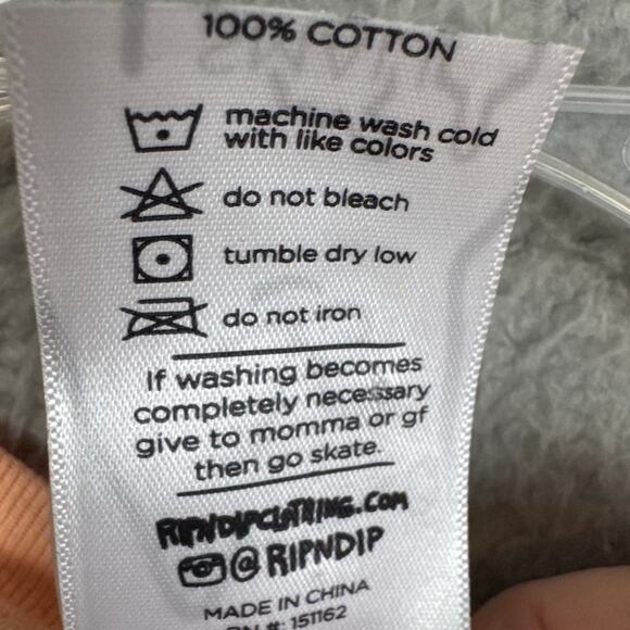 RIPNDIP Mens Mind blown Skater Shirt Long Sleeve Size S Peach Streetwear Graphic - Picture 8 of 8